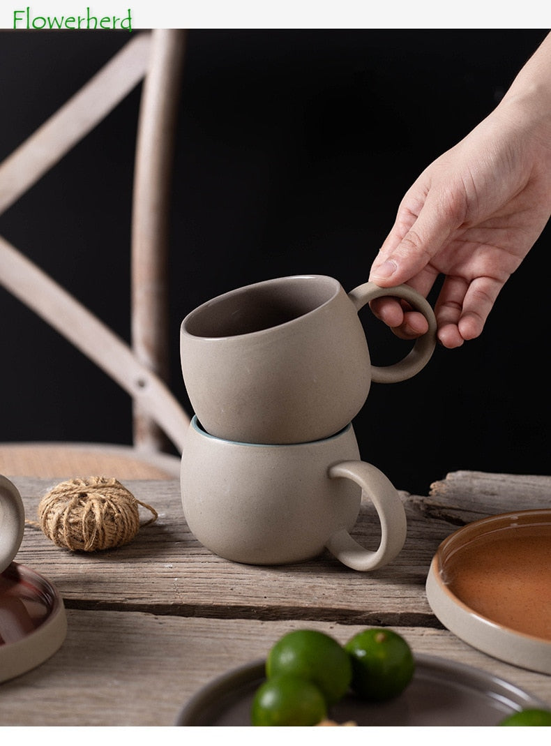 Ceramic Coffee Mug & Saucer