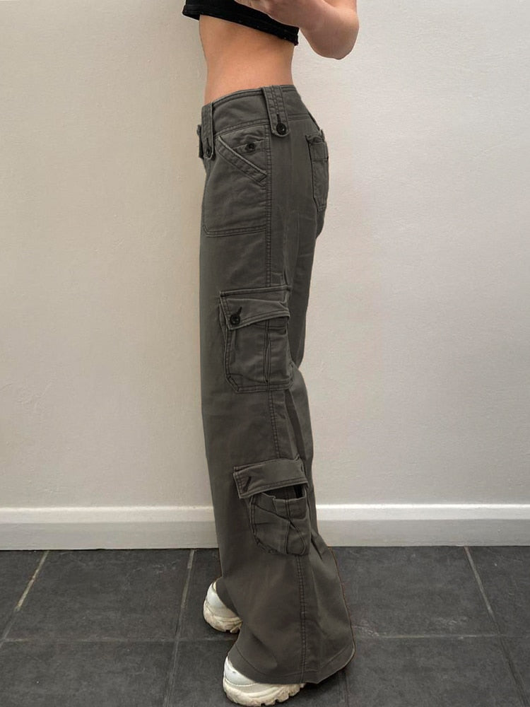 Low Waist Women's Cargo and Denim Pants