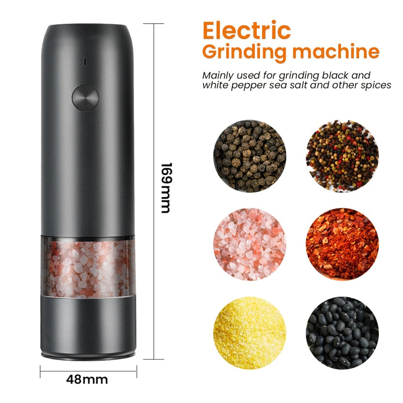 Electric Automatic Pepper or Salt Grinder With Light