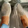 Rhinestone Crepe Slip-Ons