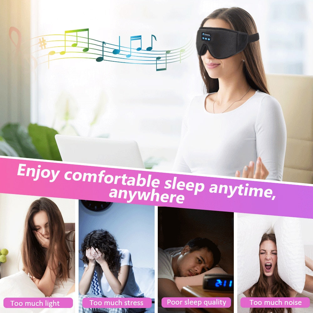 Smart Sleep Eye Mask - Plays Music